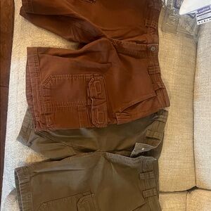 CO Kids Cargo Shorts Set — Rust and Olive